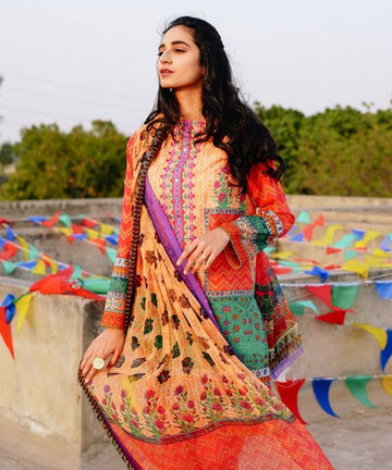 Zellbury Mandys Pink A Lawn Suit Lawn Collection 2021